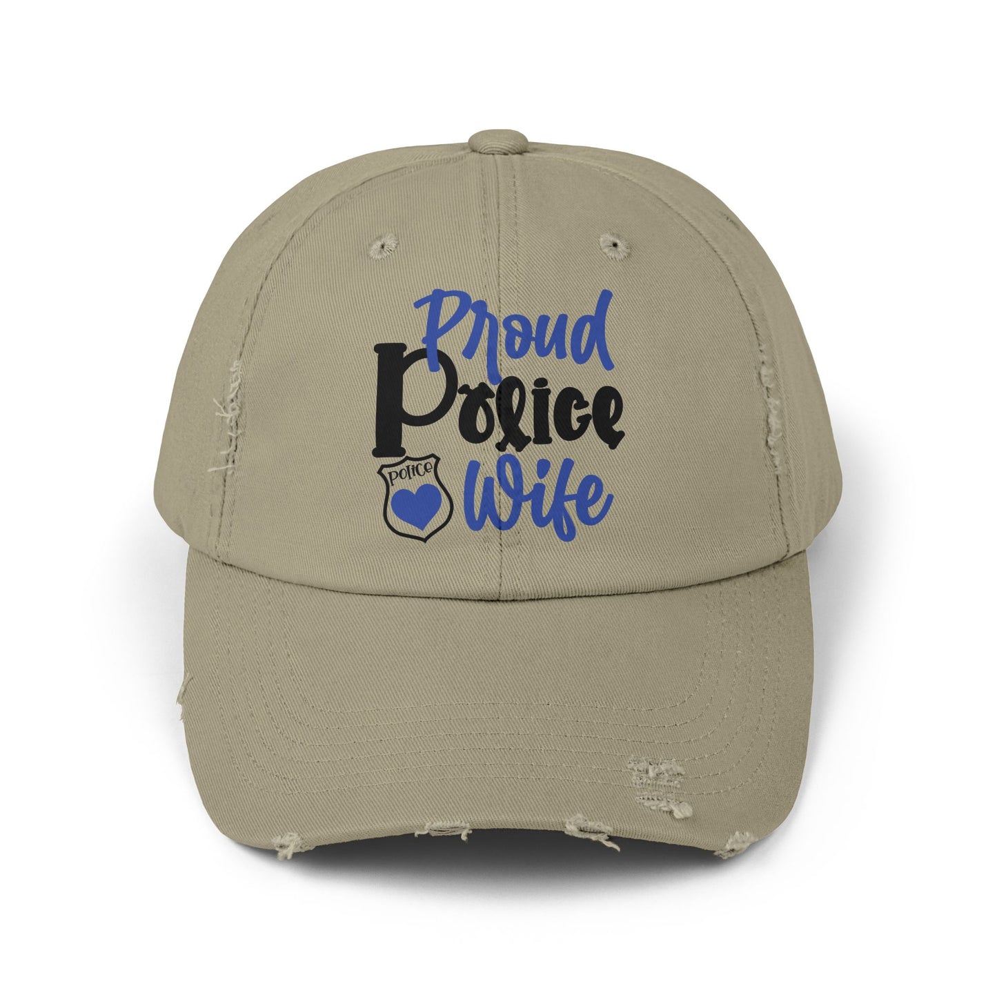 Proud Police Wife Cap, Unisex Distressed Cap for Police Family, Supportive Police Wife Gift, Casual Everyday Hat, Unique Law [...]