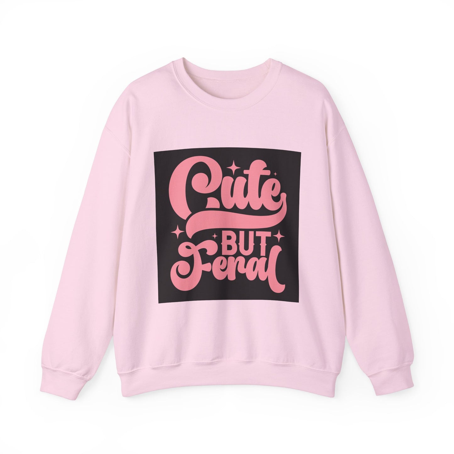 Cute But Feral Unisex Heavy Blend Crewneck Sweatshirt - Cozy & Stylish