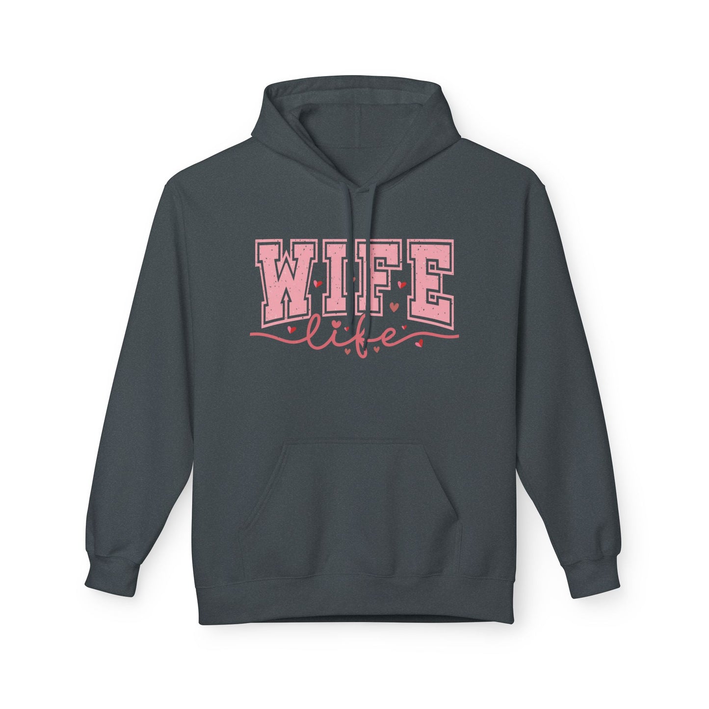 Wife Life Unisex Softstyle Fleece Hoodie | Cozy Gift for Her